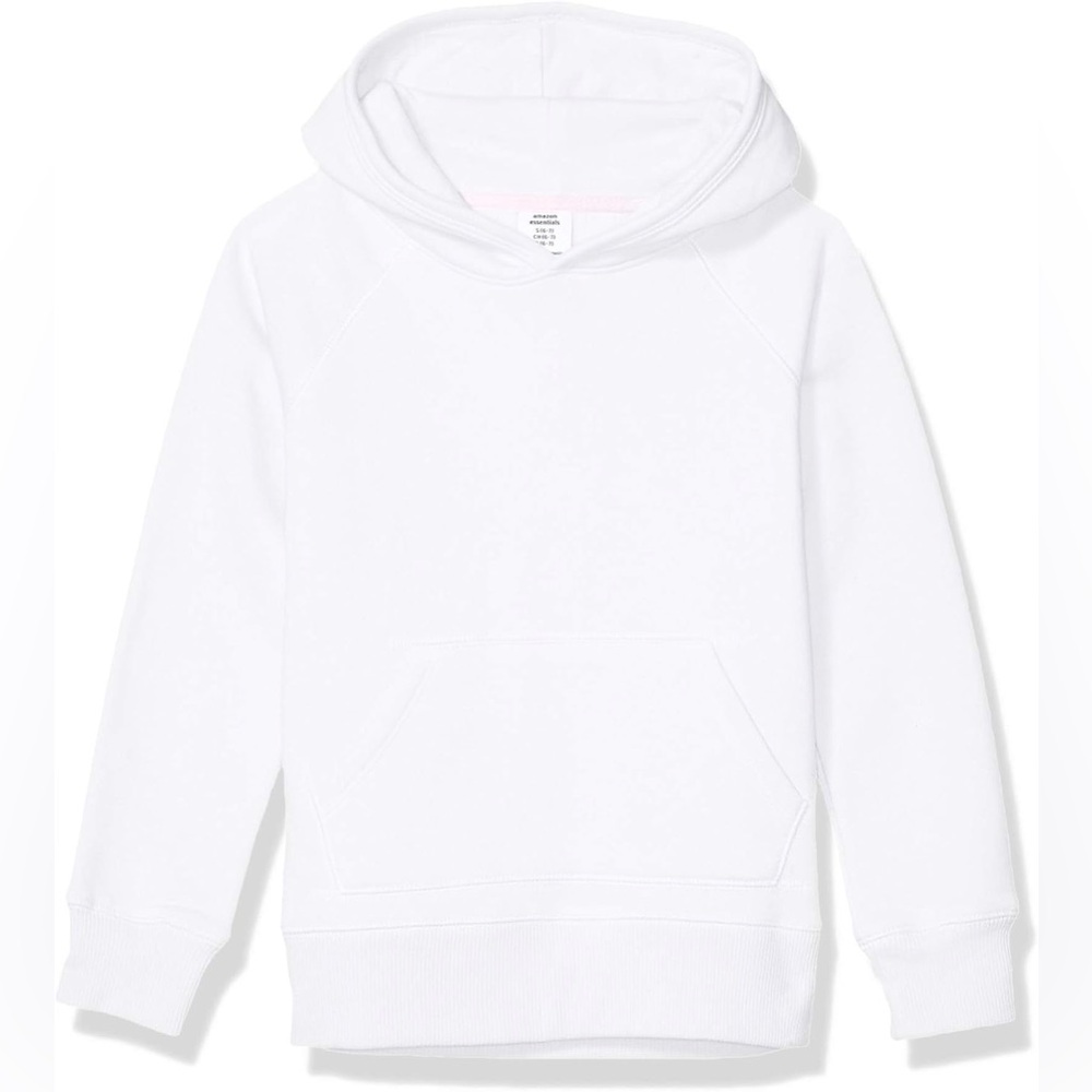 Sz XXL (14-16) Girls' Pullover Hoodie Sweatshirt for Cozy Comfort white new